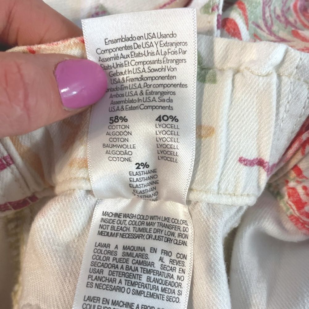 Mother Denim The Springy Ankle in Aloha High Waisted Straight Leg Jeans, Size 26 - Picture 10 of 10